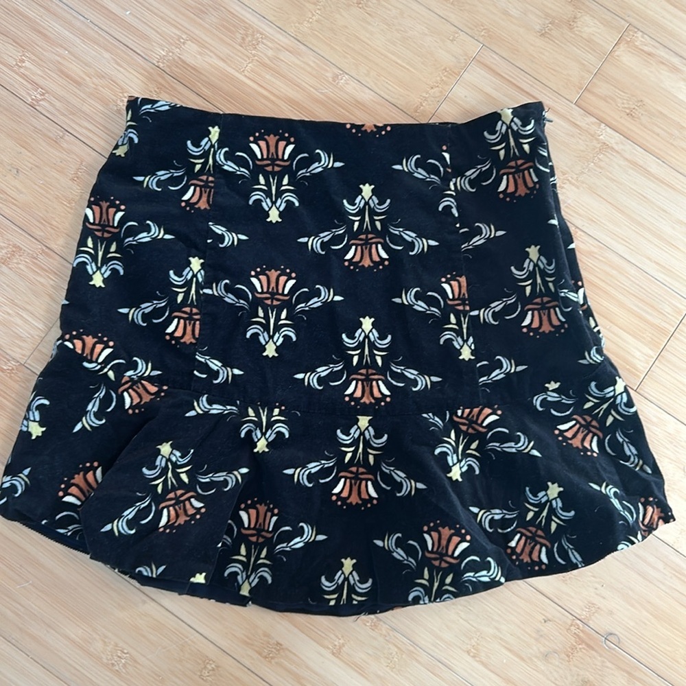 Free People Roll With Us Corduroy Ruffle Mini Skirt size 10 - Picture 3 of 7